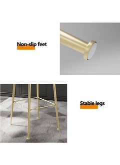 Generic Bar Stool, Chair Footrest High Stool with Backs, Upholstered Counter Height Stools Bar Chairs for Kitchen, Pub, Breakfast Stool, with Metal Legs  - Image 5