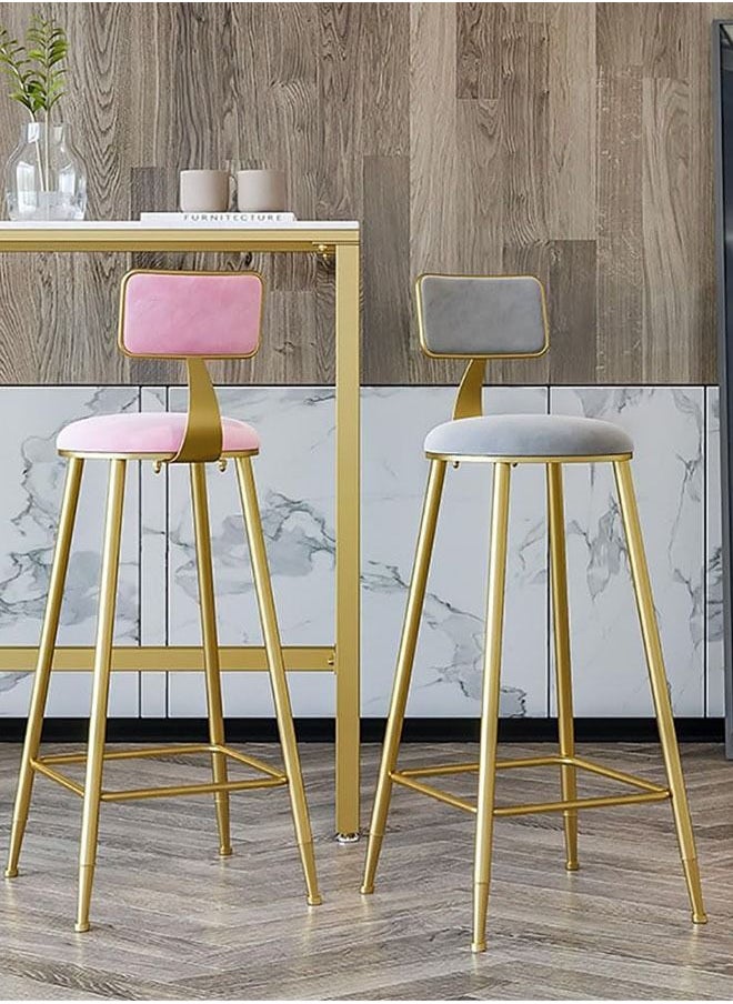 Bar Stool, Chair Footrest High Stool with Backs, Upholstered Counter Height Stools Bar Chairs for Kitchen, Pub, Breakfast Stool, with Metal Legs - pzsku/Z7FD5A6074DEE81DF4DACZ/45/_/1690272187/cd72305b-4e16-40b7-ad3e-11e1ba453982