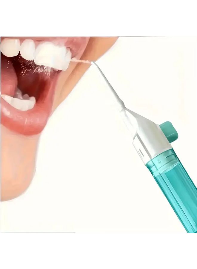 Deep Blue Manual Oral Irrigator Portable Dental Cleaner For Teeth Gap Gum Care Bad Breath Prevention Travel Home Use Plaque Removal - Image 2