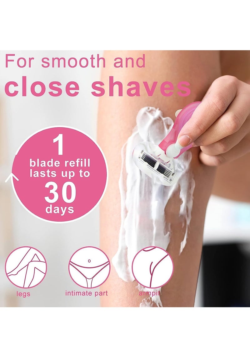 general Mini Razors for Women On The Go,Extra Smooth 3 Blade Shaving Razors for Women,Includes 1 Women's Mini Razor and 1 Travel Case, Pink,Travel Essentials for Women - Image 4