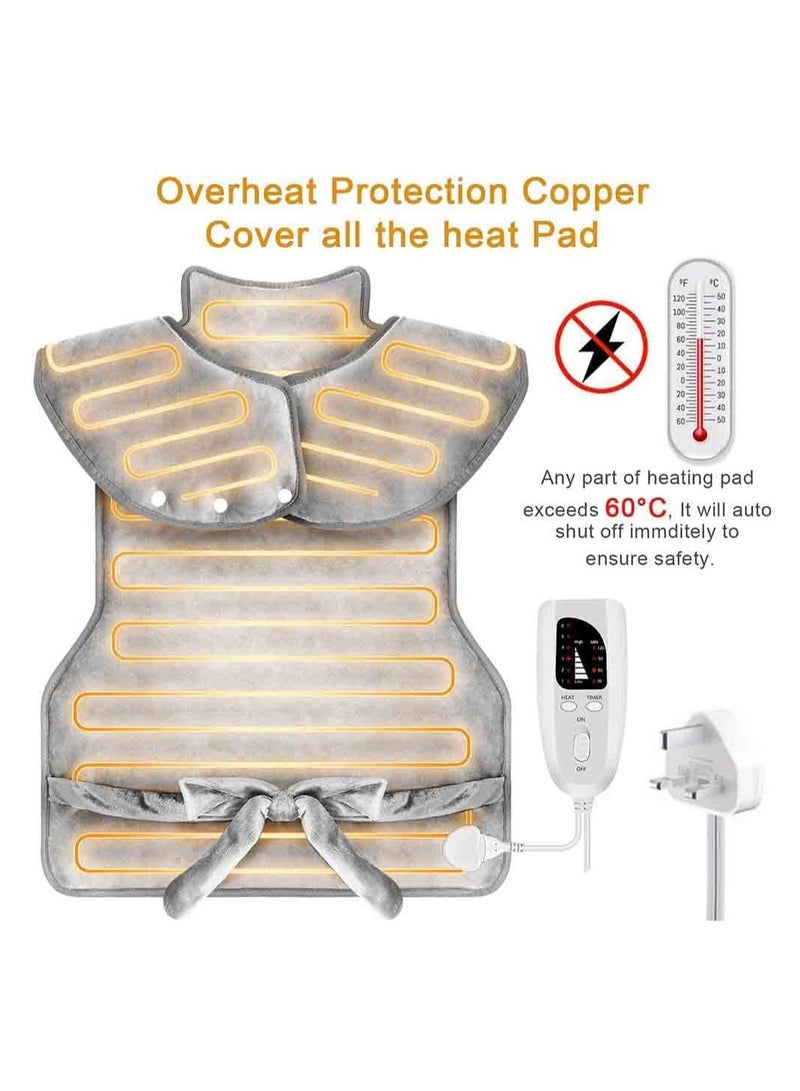 XiuWoo Electric Large Body Heating Pad, Back Neck and Shoulder Heat Pads, Heat Wrap, Heat Quilt, Heating Clothes with 6 Electric Temperature Options, 4 Temperature Settings, Auto Shut Off  - Image 2