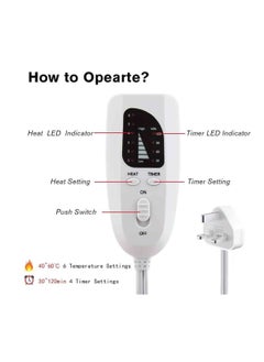 XiuWoo Electric Large Body Heating Pad, Back Neck and Shoulder Heat Pads, Heat Wrap, Heat Quilt, Heating Clothes with 6 Electric Temperature Options, 4 Temperature Settings, Auto Shut Off  - Image 5