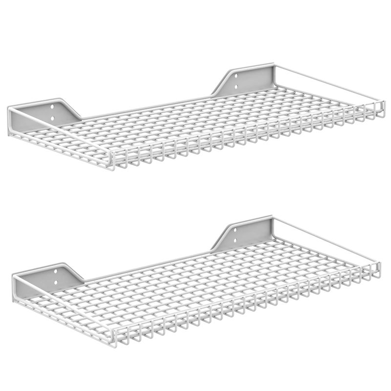 WALMANN 2 Pack Garage Wall Shelf, 23.5" x 12" Wall-Mounted Storage Shelves for Garage, Closet, Laundry Room, Heavy Duty Floating Shelving, Holds Up to 65 lbs(White) - Image 1