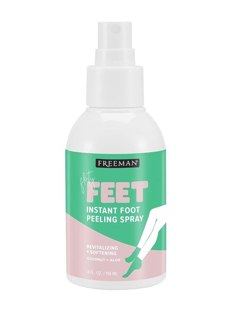 Freeman - Freeman Flirty Feet Instant Foot Peeling Spray, Exfoliating Foot Mask For Summer, Moisturizing & Smooth Dry, Cracked Heels, Remove Dead Skin Quickly, Cruelty-Free & Vegan, 4 fl.oz./ 118 ml Bottle - Image 1