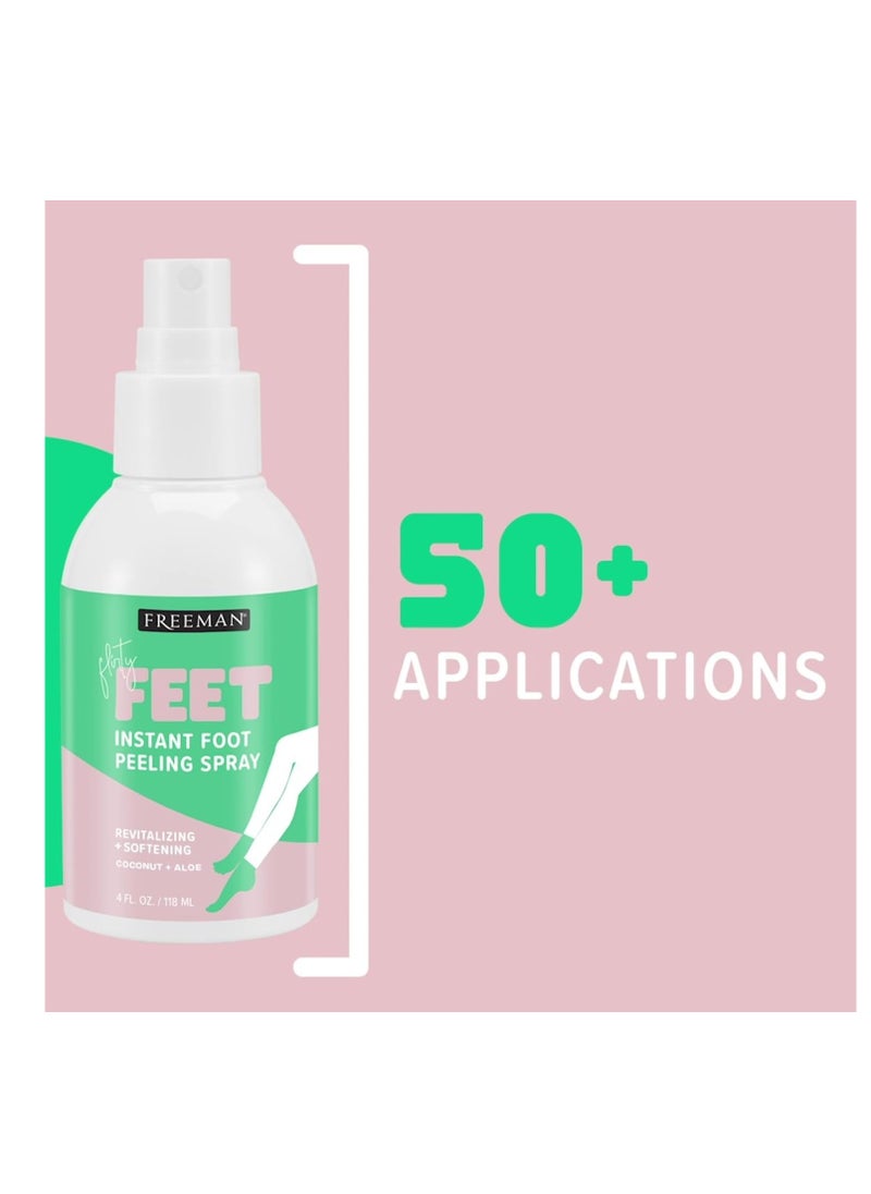 Freeman - Freeman Flirty Feet Instant Foot Peeling Spray, Exfoliating Foot Mask For Summer, Moisturizing & Smooth Dry, Cracked Heels, Remove Dead Skin Quickly, Cruelty-Free & Vegan, 4 fl.oz./ 118 ml Bottle - Image 1