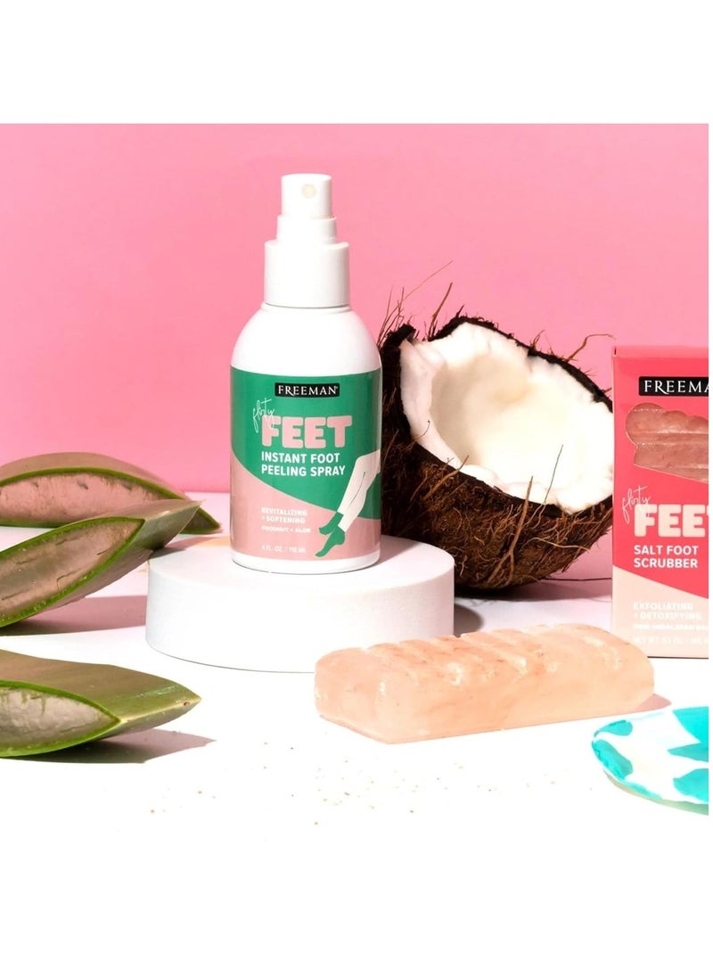 Freeman - Freeman Flirty Feet Instant Foot Peeling Spray, Exfoliating Foot Mask For Summer, Moisturizing & Smooth Dry, Cracked Heels, Remove Dead Skin Quickly, Cruelty-Free & Vegan, 4 fl.oz./ 118 ml Bottle - Image 1