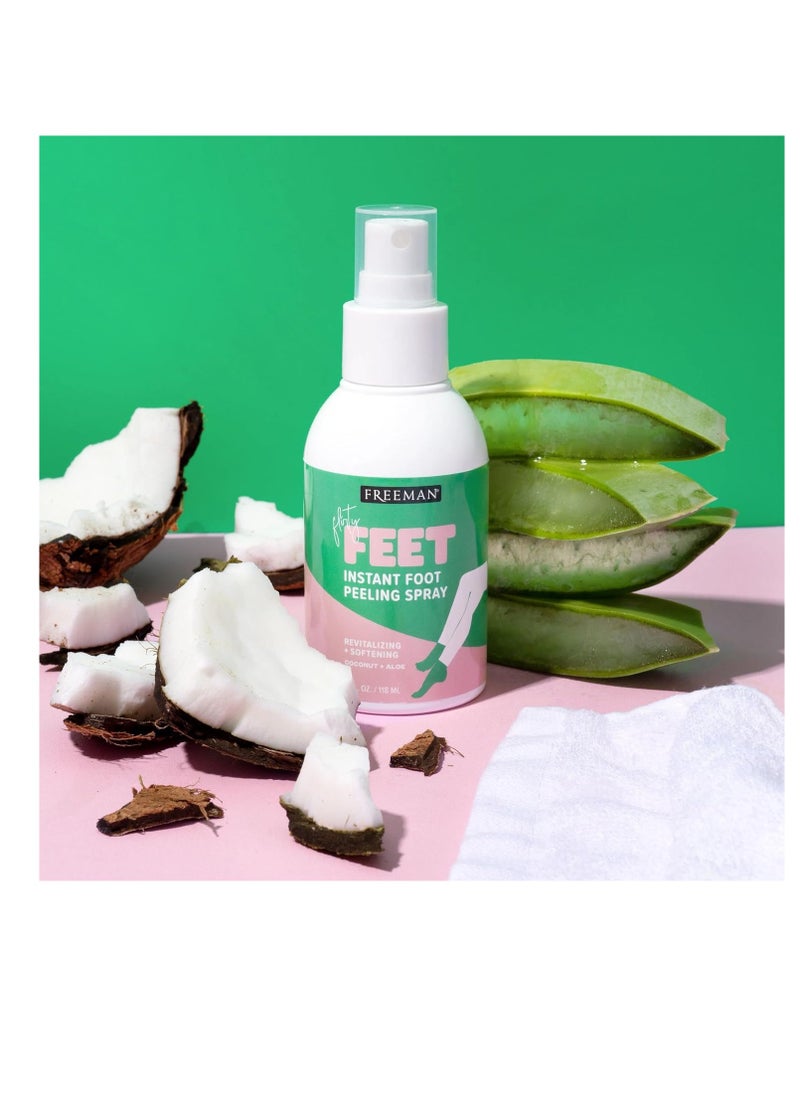 Freeman - Freeman Flirty Feet Instant Foot Peeling Spray, Exfoliating Foot Mask For Summer, Moisturizing & Smooth Dry, Cracked Heels, Remove Dead Skin Quickly, Cruelty-Free & Vegan, 4 fl.oz./ 118 ml Bottle - Image 1