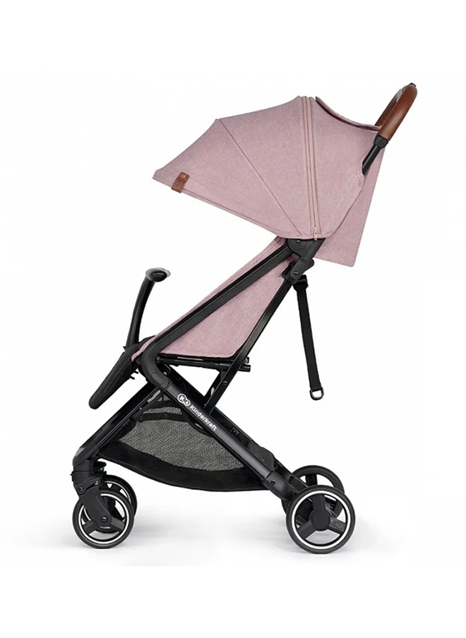 كيندركرافت Nubi Stroller Pink, Lightweight, Compact, One - Click Fold, With Cup Holder And Five - Point Safety Harness