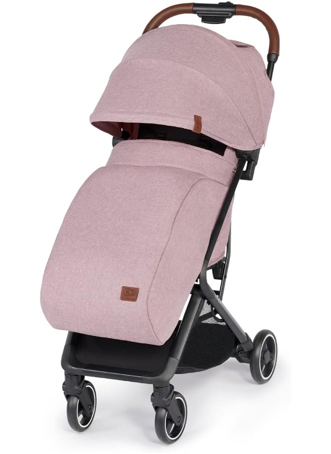 Kinderkraft - Nubi Stroller Pink, Lightweight, Compact, One - Click Fold, With Cup Holder And Five - Point Safety Harness - Image 1