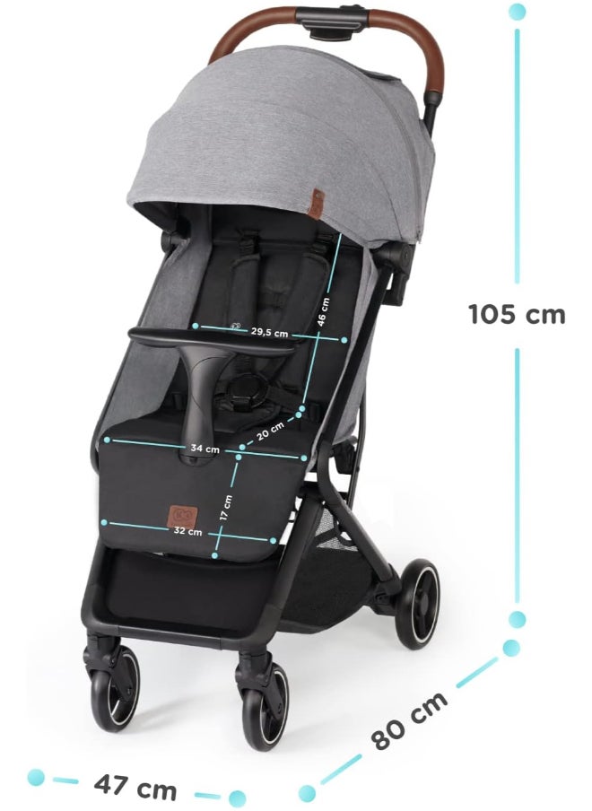 Kinderkraft - Nubi Stroller Pink, Lightweight, Compact, One - Click Fold, With Cup Holder And Five - Point Safety Harness - Image 1