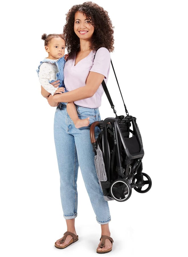 Kinderkraft - Nubi Stroller Pink, Lightweight, Compact, One - Click Fold, With Cup Holder And Five - Point Safety Harness - Image 1