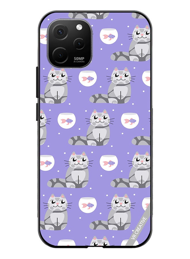 VR CREATIVE Protective Case Cover For Huawei Nova Y61 Aquarium On Gently Lilac Speckled Design Multicolour - Image 1