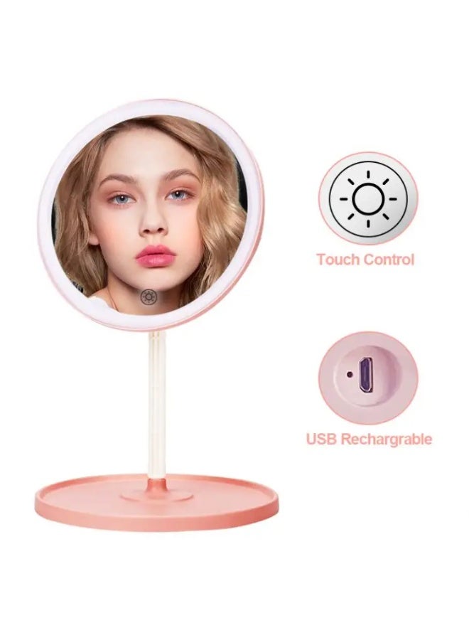 LED Makeup Mirror, Portable Foldable Lighted Vanity Mirror, Rechargeable Cosmetic Mirror（white） - Image 5