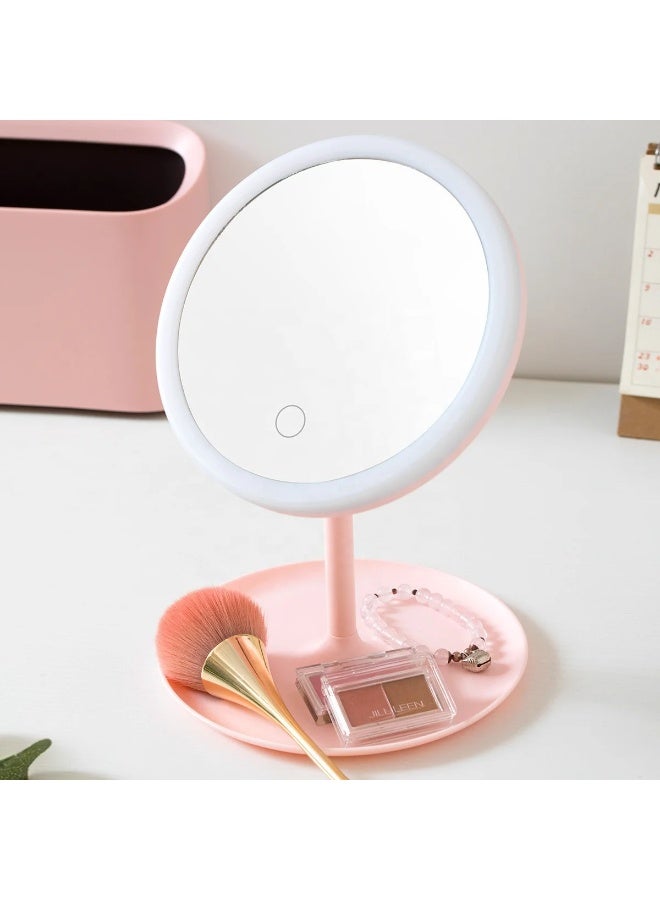 LED Makeup Mirror, Portable Foldable Lighted Vanity Mirror, Rechargeable Cosmetic Mirror（white） - Image 4