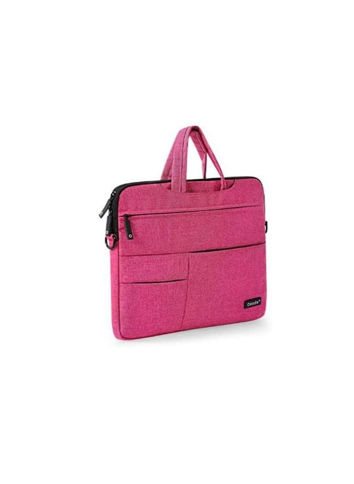 Okade Okade Waterproof Universal Laptop Shoulder Bag Sleeve Carrying Case Briefcase Notebook Pouch For MacBook Air Pro Lenovo HP Dell Asus 13 13.3" Inch Pink  - Image 1