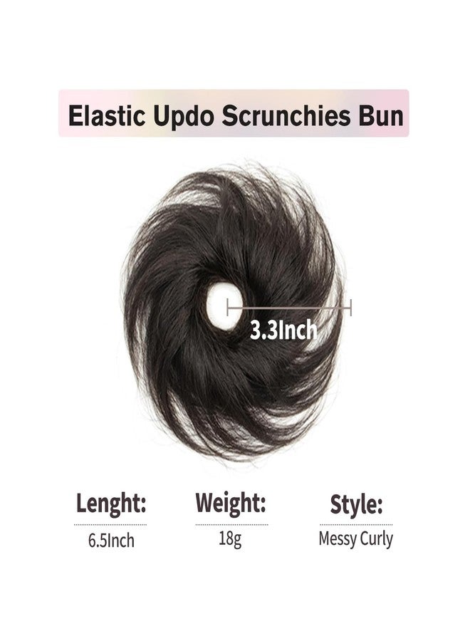 برافراجيا كعكة شعر صناعية من برافراجيا، قطعة شعر كعكة فوضوية، وصلات شعر صناعية حقيقية، قطع شعر كعكة شعر مجعدة طبيعية للنساء/الفتيات (أسود طبيعي) - Image 5