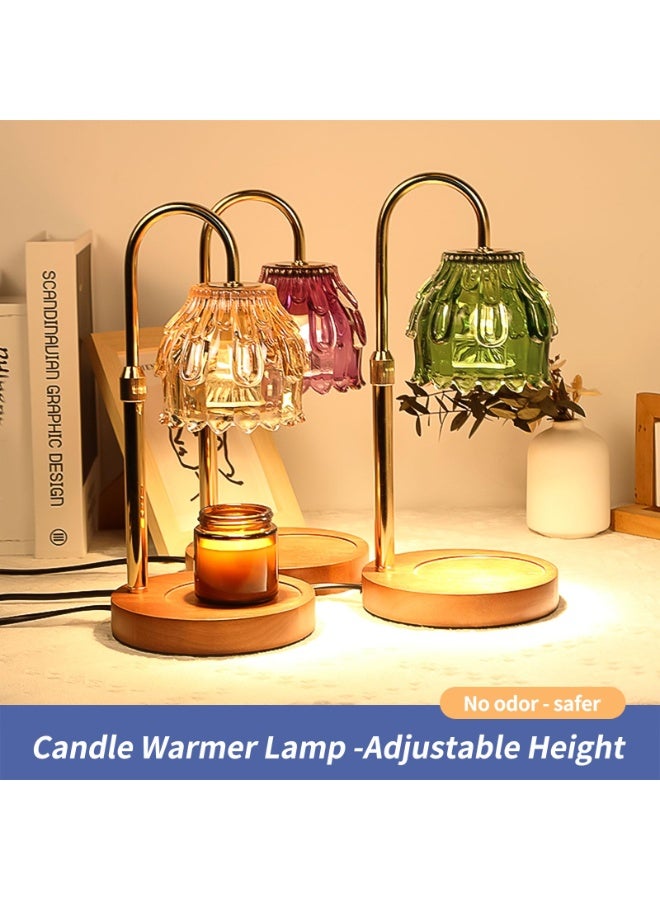 Walpck Candle Warmer Lamp  for Jar Scented Candles, Electric Wax Melt Warmer & 2 * 50W Bulbs - Safe Adjustable Brightness Nightstand Lamp for Home Decor, Mother's Day & Birthday Gifts - Image 4