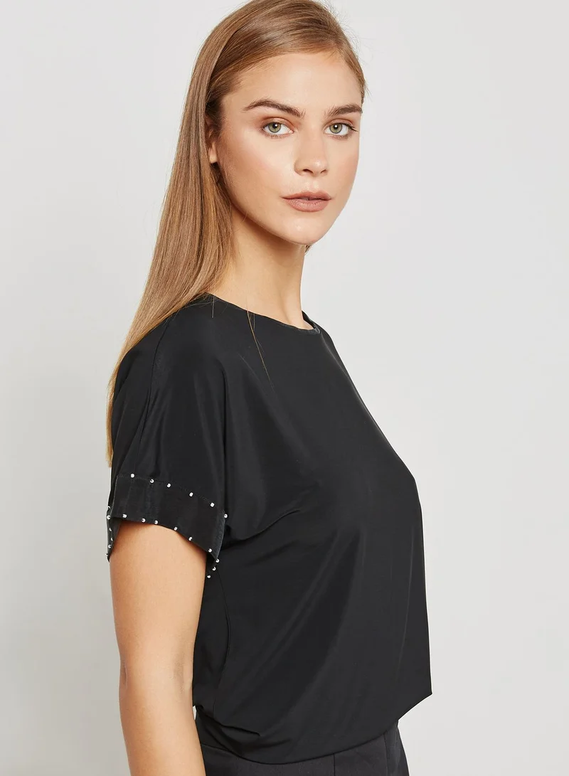 REISS Woven T-Shirt