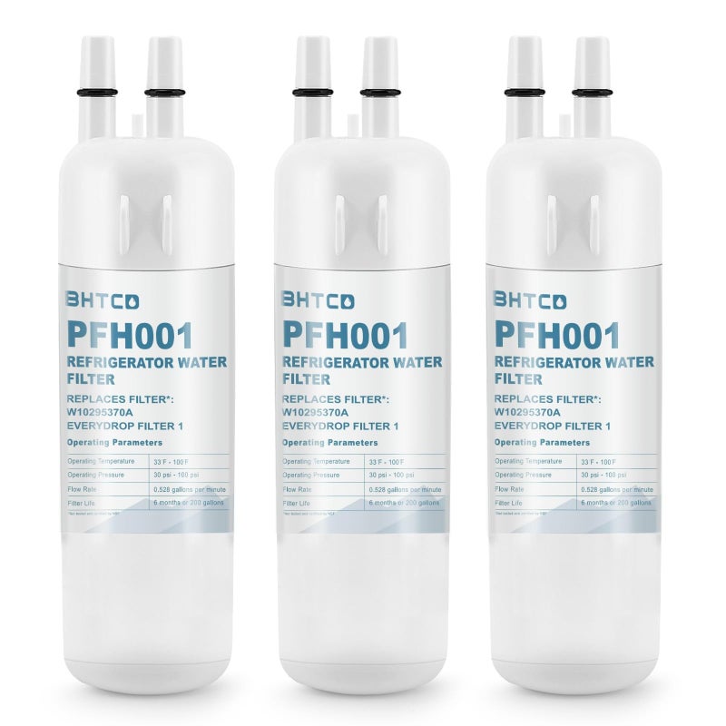 BHTCD Water Filter Replaces WRS325SDHZ/ WRS325FDAM/ WRS325SDHW/ WRS325SDHB/ WRS325FDAW/ WRS325FDAB/ WRS325SDHV Model for Whirlpool Refrigerator- NSF Certified(3Pcs) - Image 1