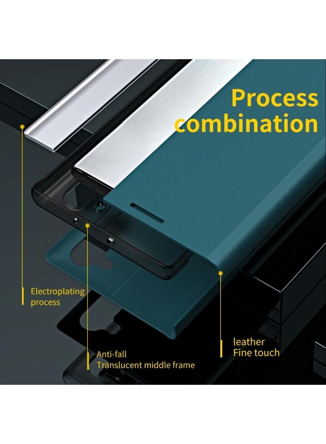 S-TOP Case For Samsung Galaxy S23+ 5G Side Electroplated Adsorption Leather Phone Case - Image 5
