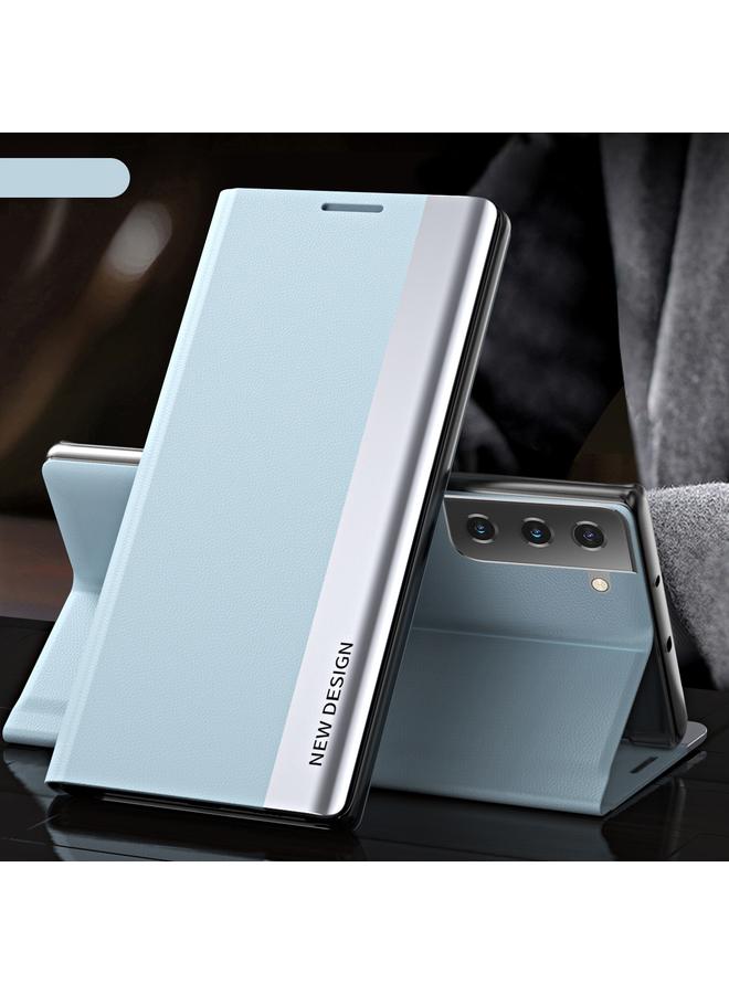 S-TOP Case For Samsung Galaxy S23+ 5G Side Electroplated Adsorption Leather Phone Case - Image 1