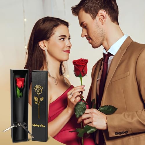 Yamonic Preserved Flowers Rose Gifts for Women Mom, Mothers Day Rose Flower Gifts for Mom, Forever Real Flowers Birthday Mom Gifts for Her, Grandma, Girlfriend, Wife Gifts for Anniversary (Red) - Image 5
