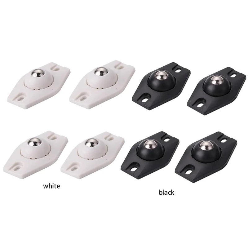 Self Adhesive Furniture Caster Wheels 40pcs Black 360 Degree Stainless Steel Roller Strong Load Bearing Universal Home Wheels - Image 4