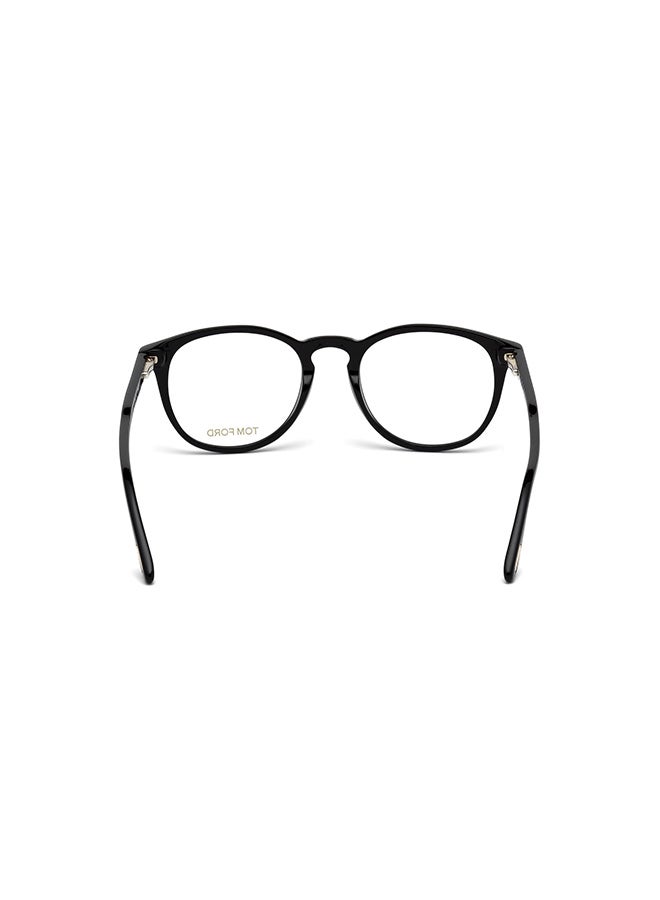 Unisex Round Eyeglass Frames Shiny Black TOMFORD FT540100149 49 mm