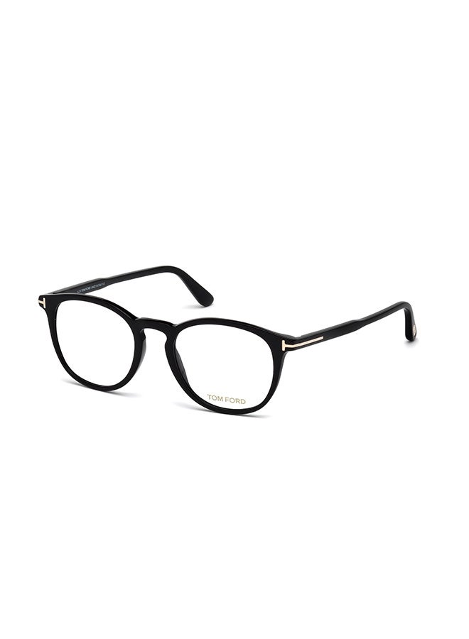 Unisex Round Eyeglass Frames Shiny Black TOMFORD FT540100149 49 mm