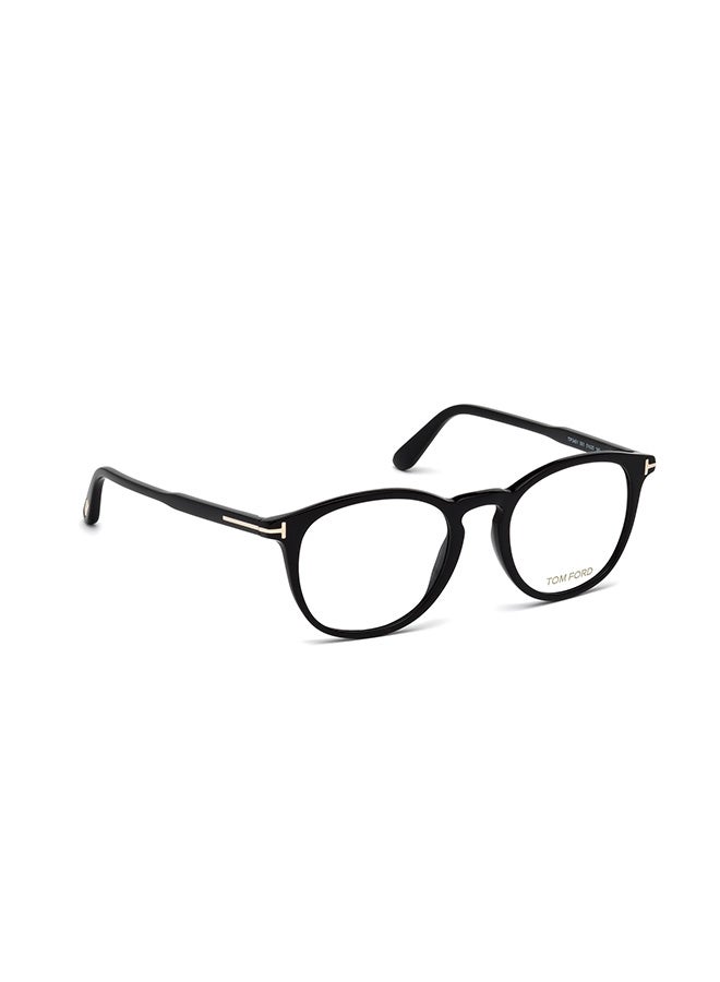 Unisex Round Eyeglass Frames Shiny Black TOMFORD FT540100149 49 mm