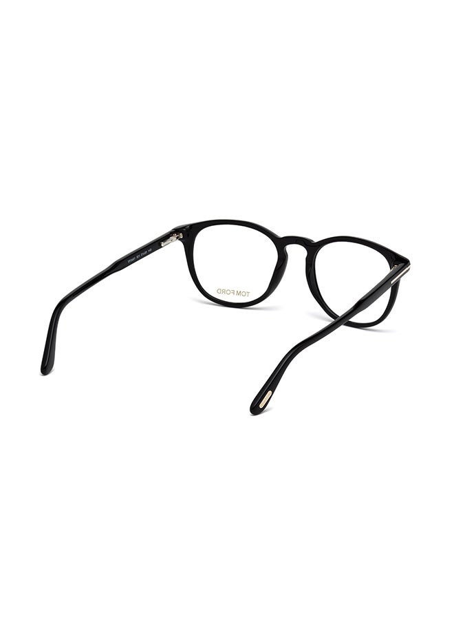 Unisex Round Eyeglass Frames Shiny Black TOMFORD FT540100149 49 mm