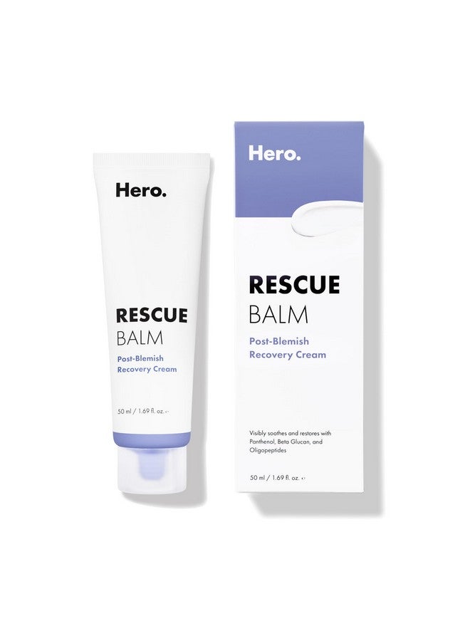 مايتي باتش كريم Hero Cosmetics Rescue Balm Post-Blemish Recovery Cream - مغذي ومهدئ مكثف للبشرة الجافة والمحمرة بعد ظهور البثور - تم اختباره من قبل أطباء الجلدية (50 مل، 1.69 أونصة سائلة) - Image 1
