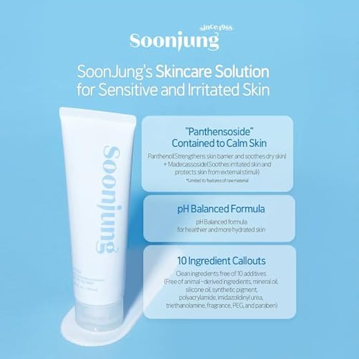 ETUDE SoonJung 10 Free Moist Emulsion, Face Moisturizer, Non-Sticky Lotion for Sensitive Skin, pH Balanced Formula, Panthenol, Madecassoside, Korean Skin Care, Beauty (4.39 Fl Oz) - Image 2