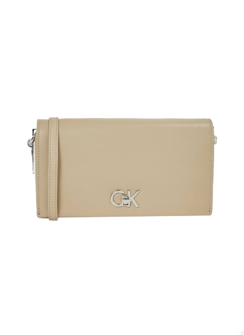 CALVIN KLEIN Women's Crossbody Wallet Bag - Polyester Blend, Beige  - Image 2