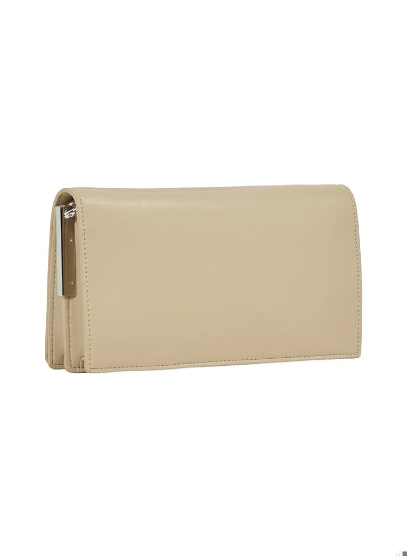 CALVIN KLEIN - Women's Crossbody Wallet Bag - Polyester Blend, Beige - Image 1