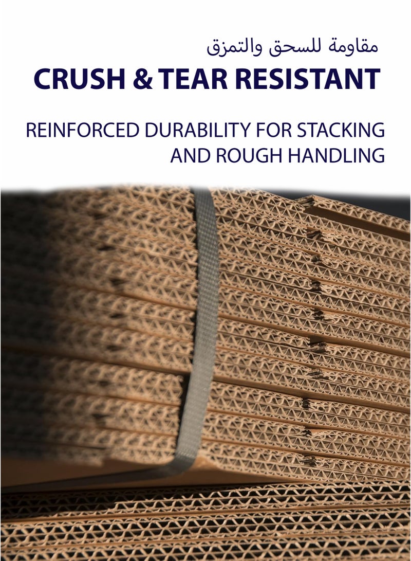 Toshionics 5 Pieces of Heavy Duty 5-Ply Corrugated Cardboard Shipping Boxes Double Wall Recyclable Large Storage Box Use for Mailing Krafts  Durable Packaging House Moving Supplies Multi-Use Brown Strong Cardboard Box 45x70x45cm - Image 2