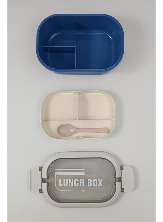 توشيونيكس صندوق غداء سعة 1.5 لتر - صندوق وجبات بينتو مع طبقتين قابلتين للتكديس، 6 أقسام، ملعقة ومقبض حمل - آمن للاستخدام في الفريزر وغسالة الأطباق والميكروويف، مانع للتسرب ومحكم الإغلاق مع قسمين، خالٍ من مادة BPA، خفيف الوزن، وعاء طعام متين للبالغين والأطفال - للمنزل والمكتب والمدرسة وحضانة الأطفال والسفر - 19×13×6 سم - Image 3