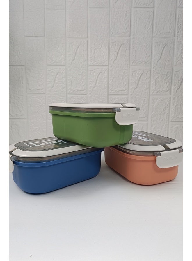 توشيونيكس صندوق غداء سعة 1.5 لتر - صندوق وجبات بينتو مع طبقتين قابلتين للتكديس، 6 أقسام، ملعقة ومقبض حمل - آمن للاستخدام في الفريزر وغسالة الأطباق والميكروويف، مانع للتسرب ومحكم الإغلاق مع قسمين، خالٍ من مادة BPA، خفيف الوزن، وعاء طعام متين للبالغين والأطفال - للمنزل والمكتب والمدرسة وحضانة الأطفال والسفر - 19×13×6 سم - Image 5