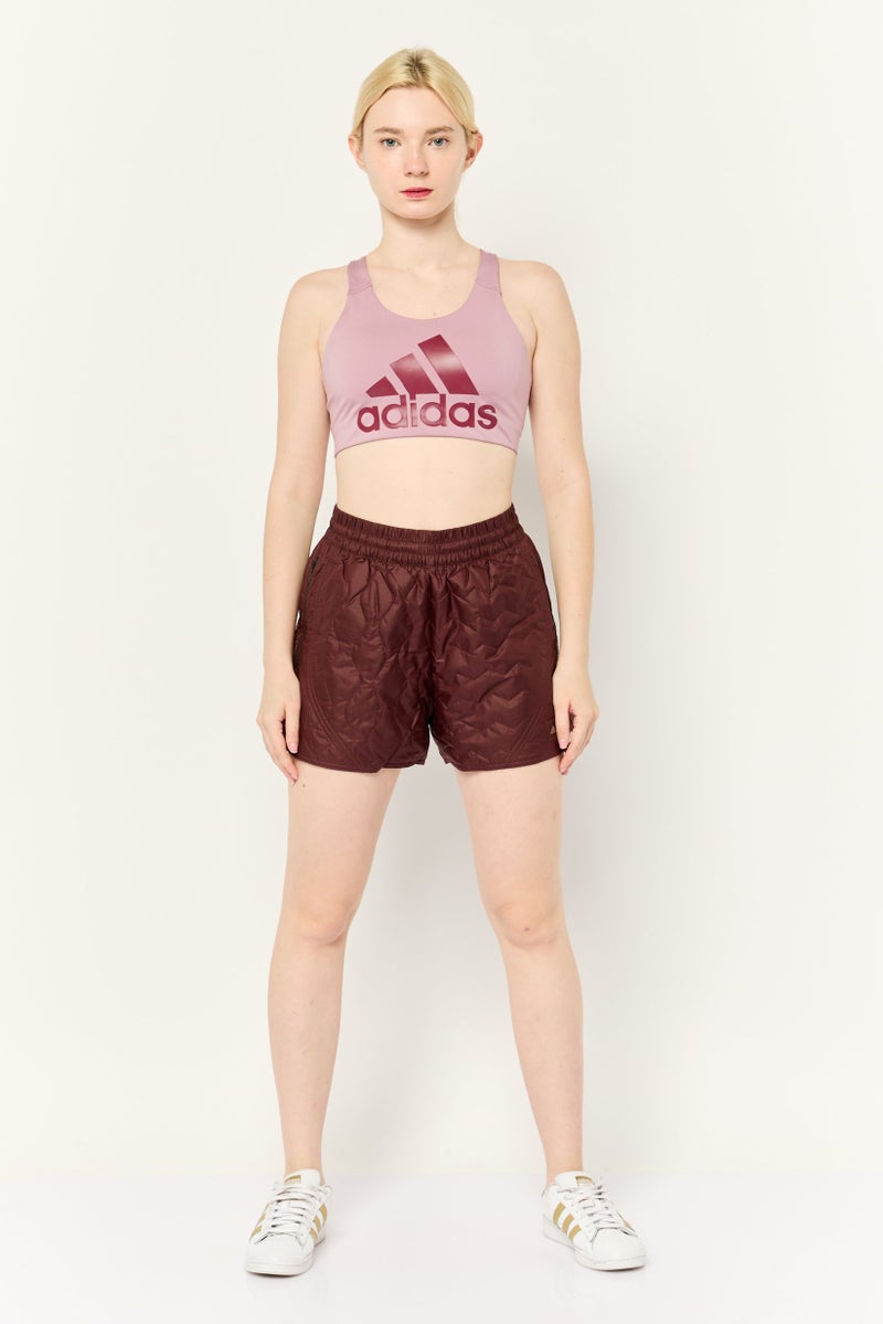 Adidas شورتات رياضية نسائية من أديداس × بارلي، لون مارون داكن - Image 2
