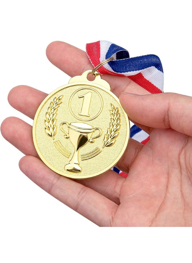 6PCS Number Medals, Gold Silver Bronze Winner Medals with Ribbon, Winner Awards 1st 2nd 3rd Metal Medals, Olympic Style Winner Awards for Sports, Party, Tournaments, ,Competitions（Diam：2 inch）  - Image 4
