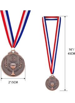 Generic 6PCS Number Medals, Gold Silver Bronze Winner Medals with Ribbon, Winner Awards 1st 2nd 3rd Metal Medals, Olympic Style Winner Awards for Sports, Party, Tournaments, ,Competitions（Diam：2 inch）  - Image 3