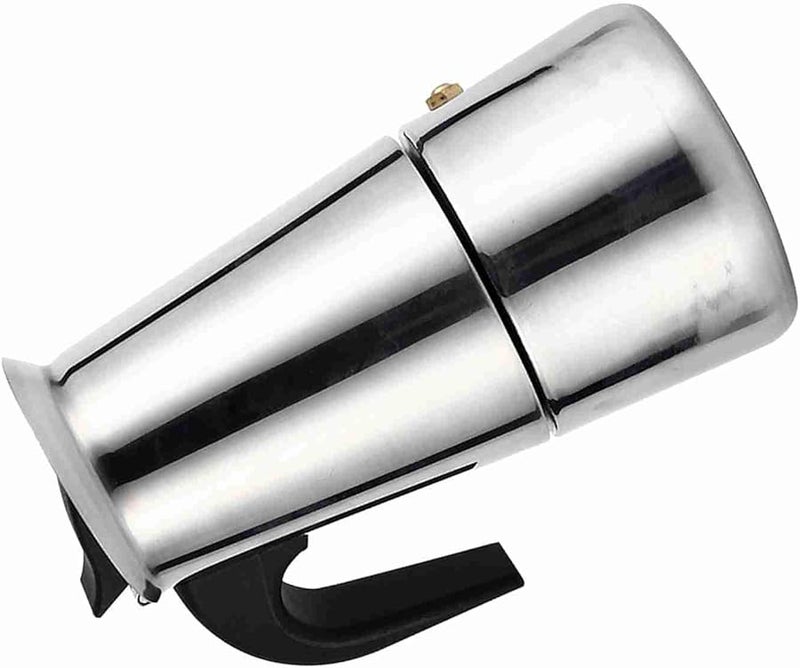 ZJchao Stainless Steel Stovetop Coffee Maker 450ml Ergonomic Handle Design - Image 4