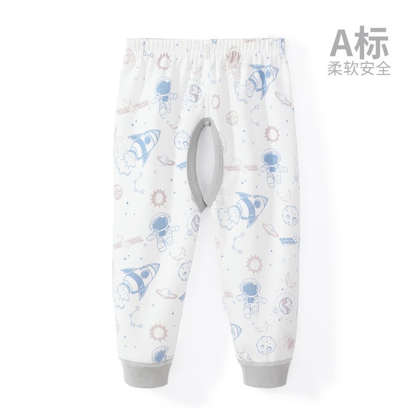 Baby Trousers Boys And Girls Winter Underwear Pants Baby Open Pants Spring Outer Pants Basic Pants - Image 1