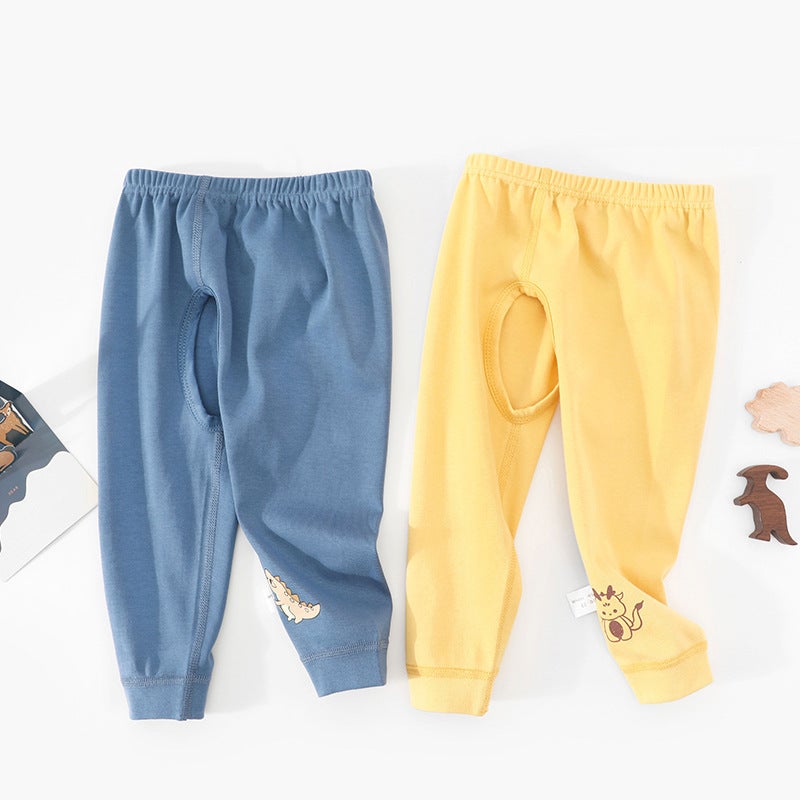 Baby Trousers Boys And Girls Winter Underwear Pants Baby Open Pants Spring Outer Pants Basic Pants - Image 2