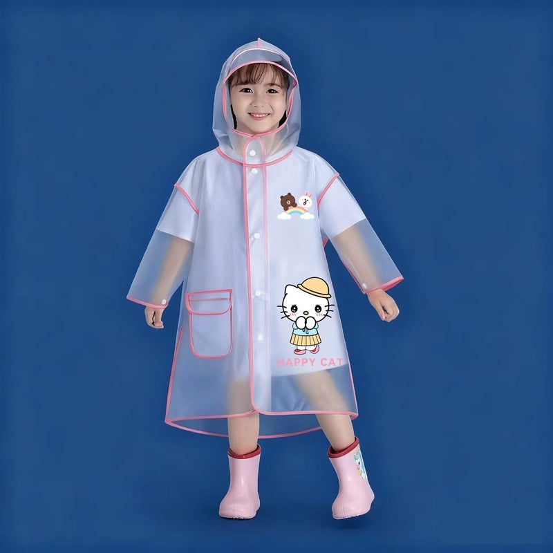 Children'S Cute Raincoat Boys And Girls Children'S Cartoon Waterproof Poncho For Children Boys And Girls Students Children'S Raincoat For Children - Image 3
