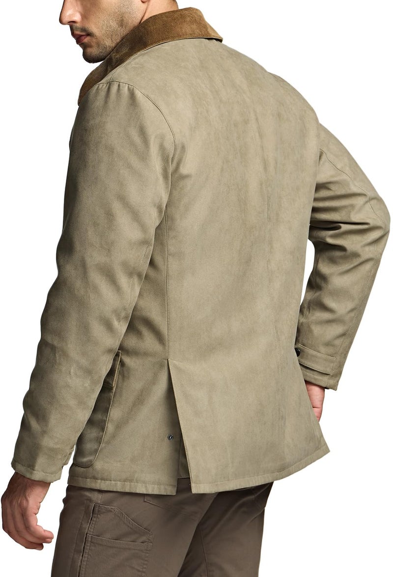 CQR Men's Flannel Shirt Jacket Long Sleeve, Winter Warm Outdoor Casual Plaid Jacket Coat with Pockets, Suede Huntsman Aged Barrel, X-Large - Image 3