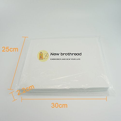 New brothread دعم تطريز ماكينة بروثيرد القابل للتمزق 10"x12" - 100 ورقة مقطوعة مسبقًا - وزن متوسط 1.8 أونصة - تناسب حلقات 5x7 - Image 2