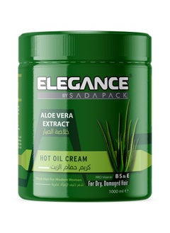 Elegance Elegance Hot Oil Cream with Aloe Vera (1000ml) - Hair Repair, Growth, and Deep Conditioning Treatment with Vitamin B5 and E  - Image 1