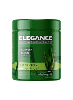 Elegance Elegance Hot Oil Cream with Aloe Vera (1000ml) - Hair Repair, Growth, and Deep Conditioning Treatment with Vitamin B5 and E  - Image 2