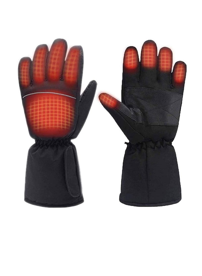 SYOSI Heated Gloves, Battery Powered Electric Heat Gloves for Women and Men, Waterproof Winter Thermal Gloves, Warm Touchscreen Gloves for Outdoor Sports Cycling Riding Skiing Skating Hiking Hunting  - Image 1
